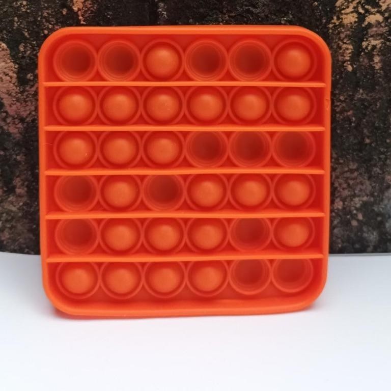 Mainan Pop It fidget gelembung bentuk Kotak / Square