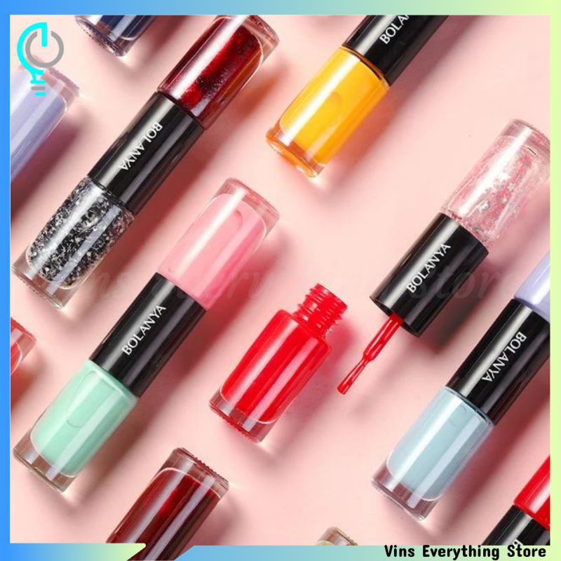 [VES] BOLANYA Kutek Kuku 2 in 1 Cat kuku Korea Nail Polish Non Peel Off Halal Water Base Kutek Korea