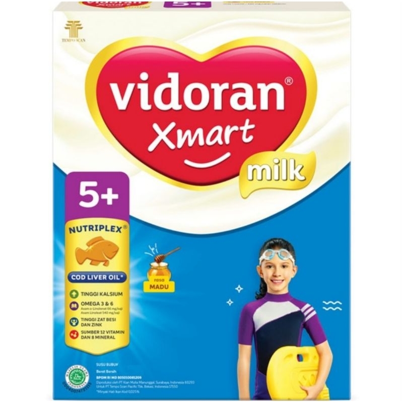 vidoran Xmart 5+ Susu Pertumbuhan Anak 5-12 Tahun Madu 700g