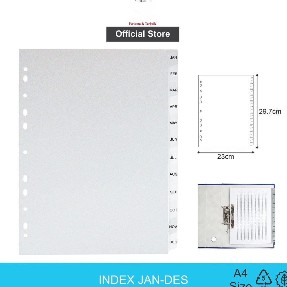 

Pembatas Binder EagleFiles Index Divider File Divider Index A4 TABS JANDESSet