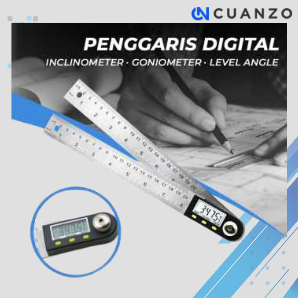 Penggaris Digital Inclinometer Goniometer Level Angle 20cm / Penggaris Siku Tukang Kayu Keramik Besi