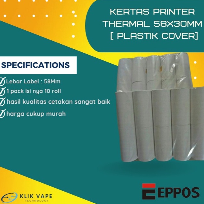 

TERMURAH Kes Thermal 58X3mm Plastick Cover