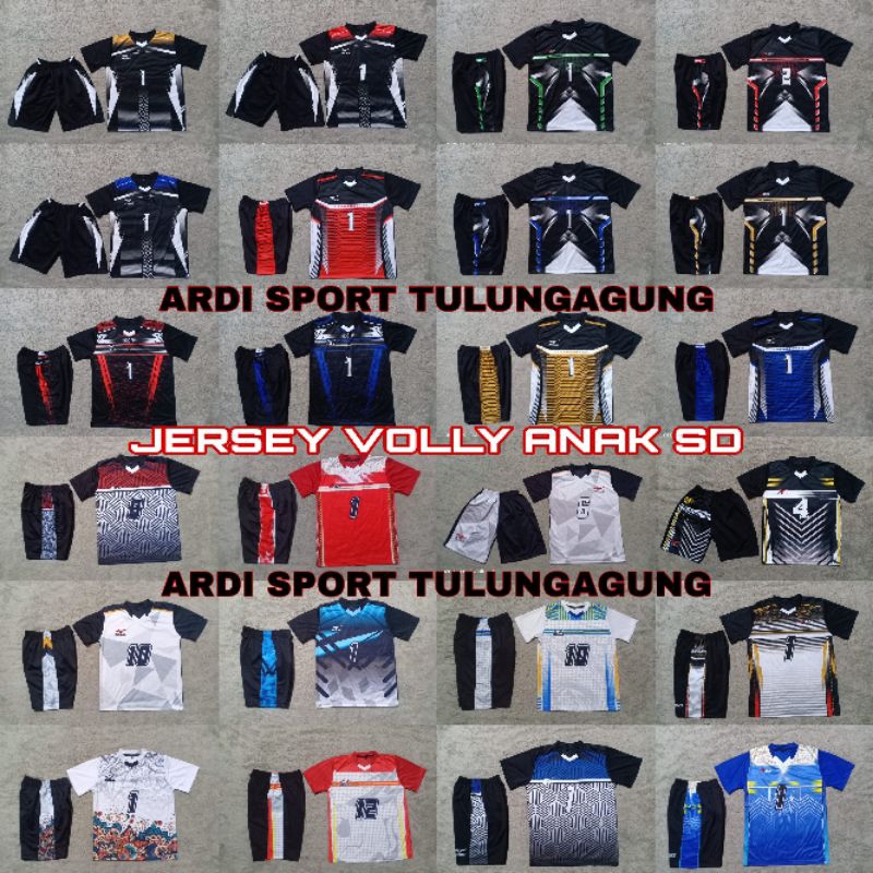 jersey volly anak SD / baju anak SD / jersey stelan volly SD