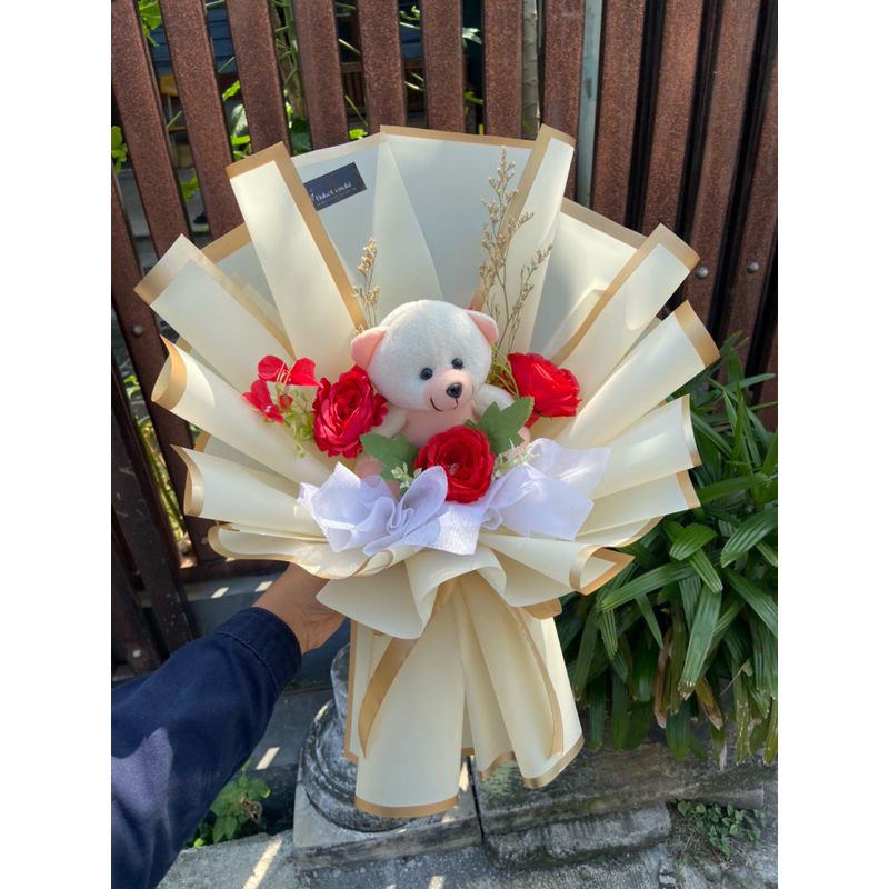buket wisuda/buket boneka/buket bunga boneka/buket murah/buket boneka