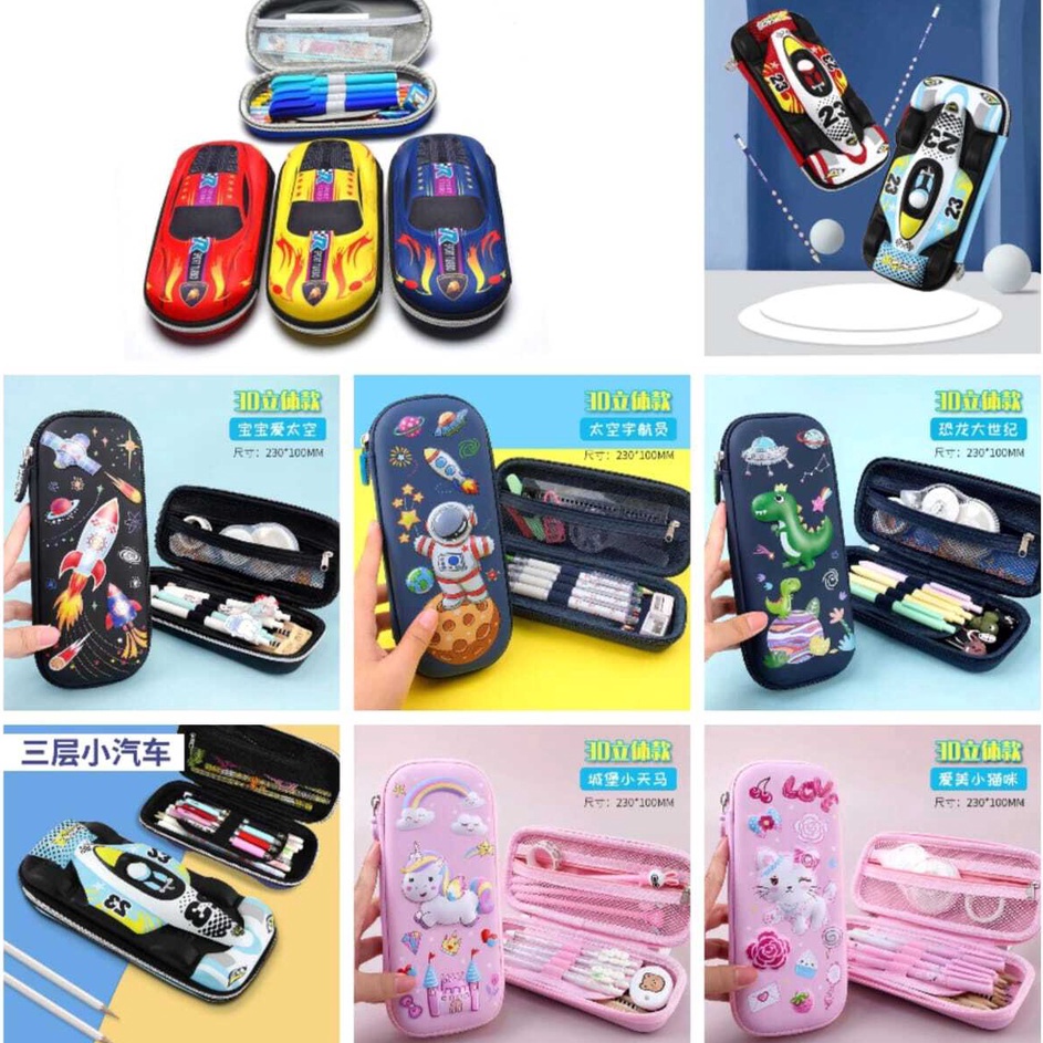 

Super Unik zwq Kotak Pensil 3D Anak Sekolah TK SD Pencil Case 3D Bahan EVA Tempat Pensil 3D Timbul