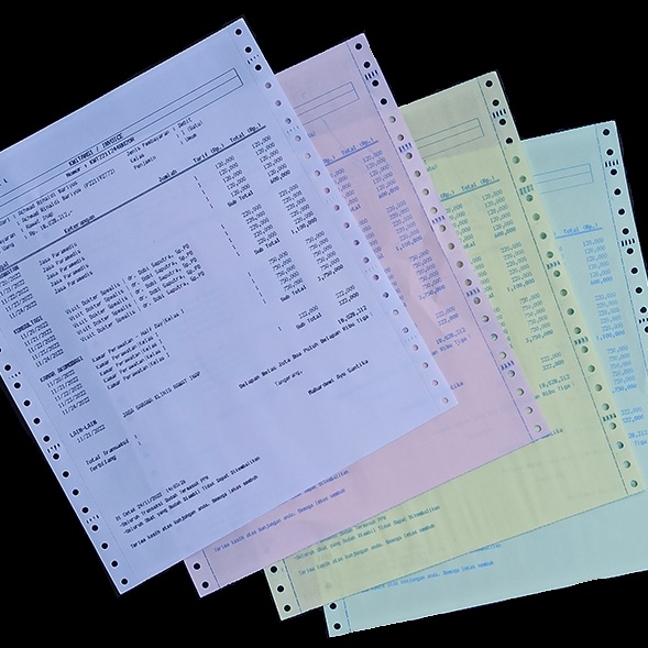 

Bonus Bubble Scan copy kertas Continues rangkap 4 ply invoice faktur Kwi tansi tanda terima surat jalan dll