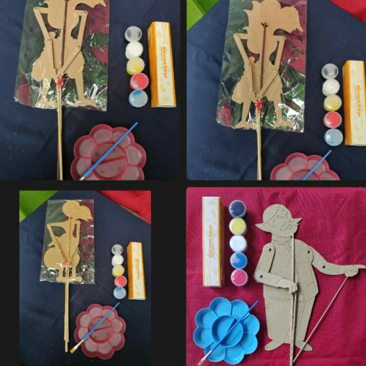 

Fast Sale wayang kertas karton hard boardcat 5warnapaletkuas prakarya edukasi anak SD SMP SMA beli 2 Grosir