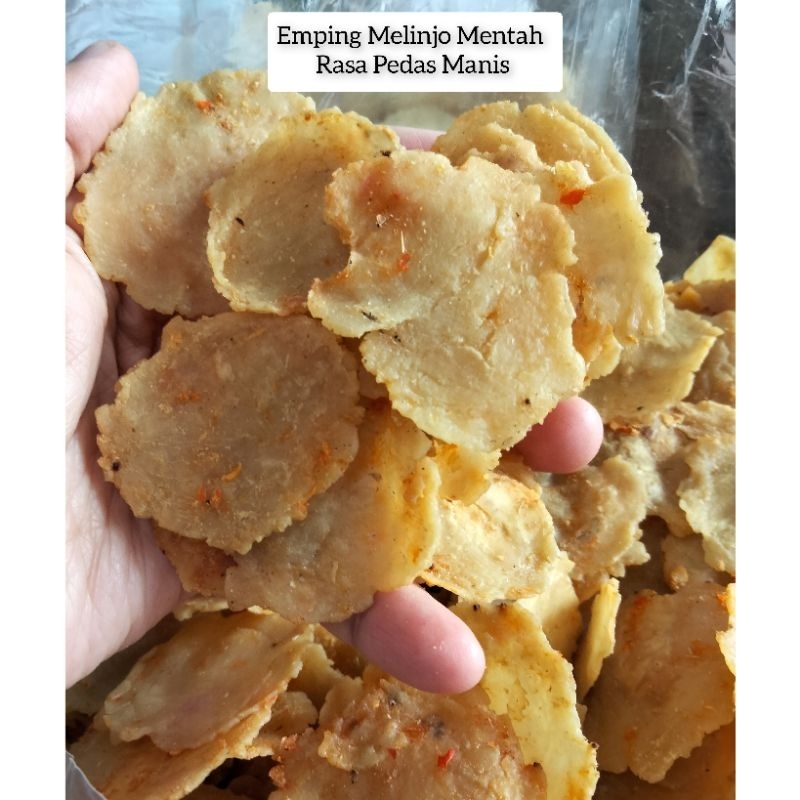 

Emping Pedas Manis Kecil (±250g) Kerupuk Belinjo / Krupuk Melinjo Mentah / Emping Mentah / Keripik Emping / Kerupuk Emping