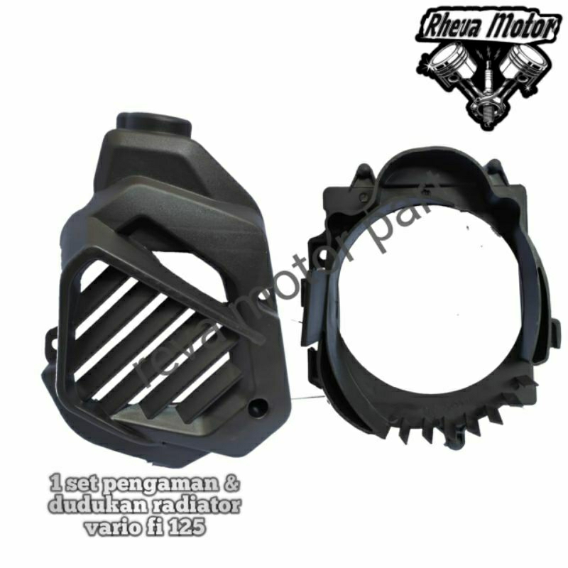 1 SET DUDUKAN RADIATOR & COVER RADIATOR MOTOR VARIO FI 125 OLD 2012 -2014 HIGT QUALITY TERPERCAYA