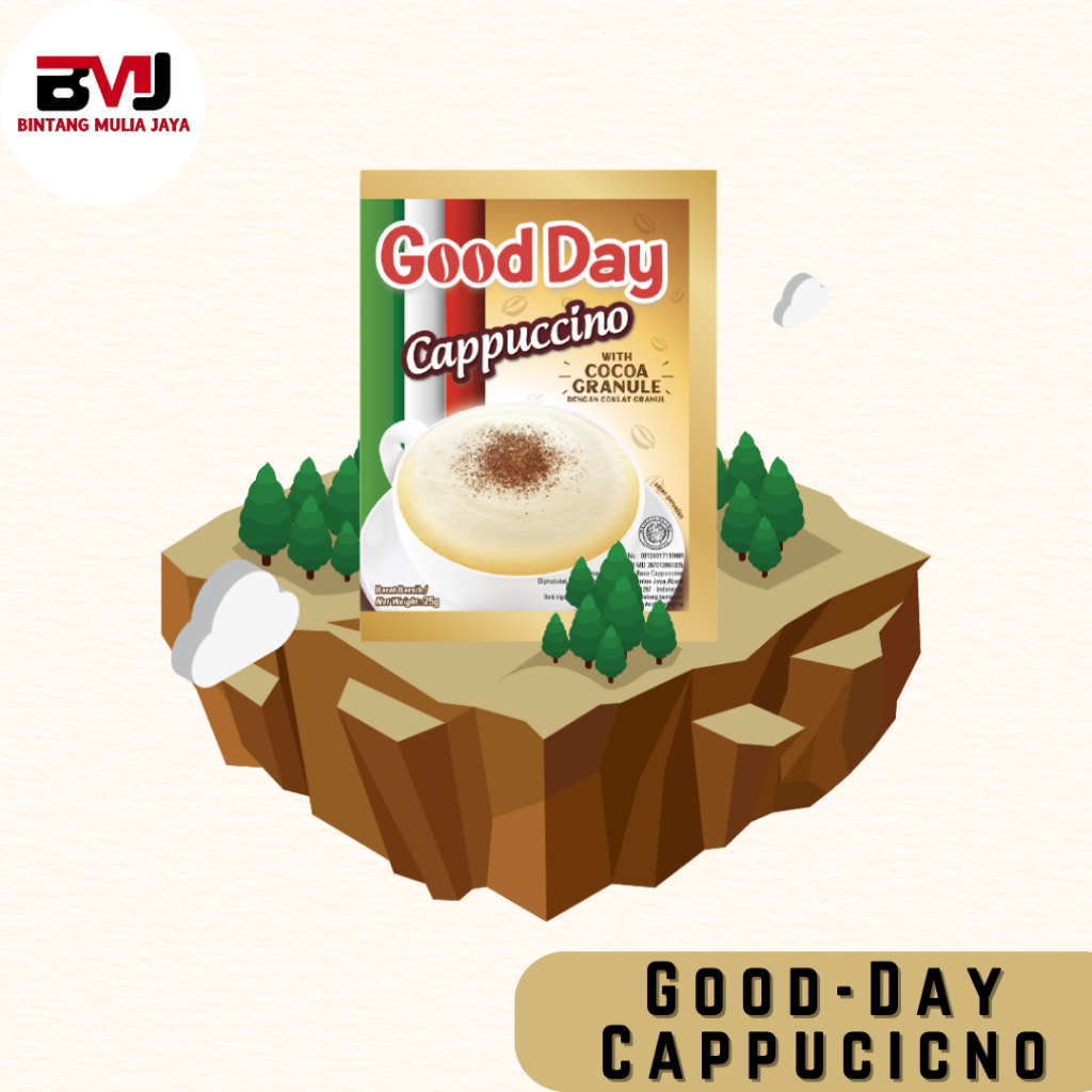 

BMJ GOOD DAY Cappuccino Dengan Choco Granule Sachet