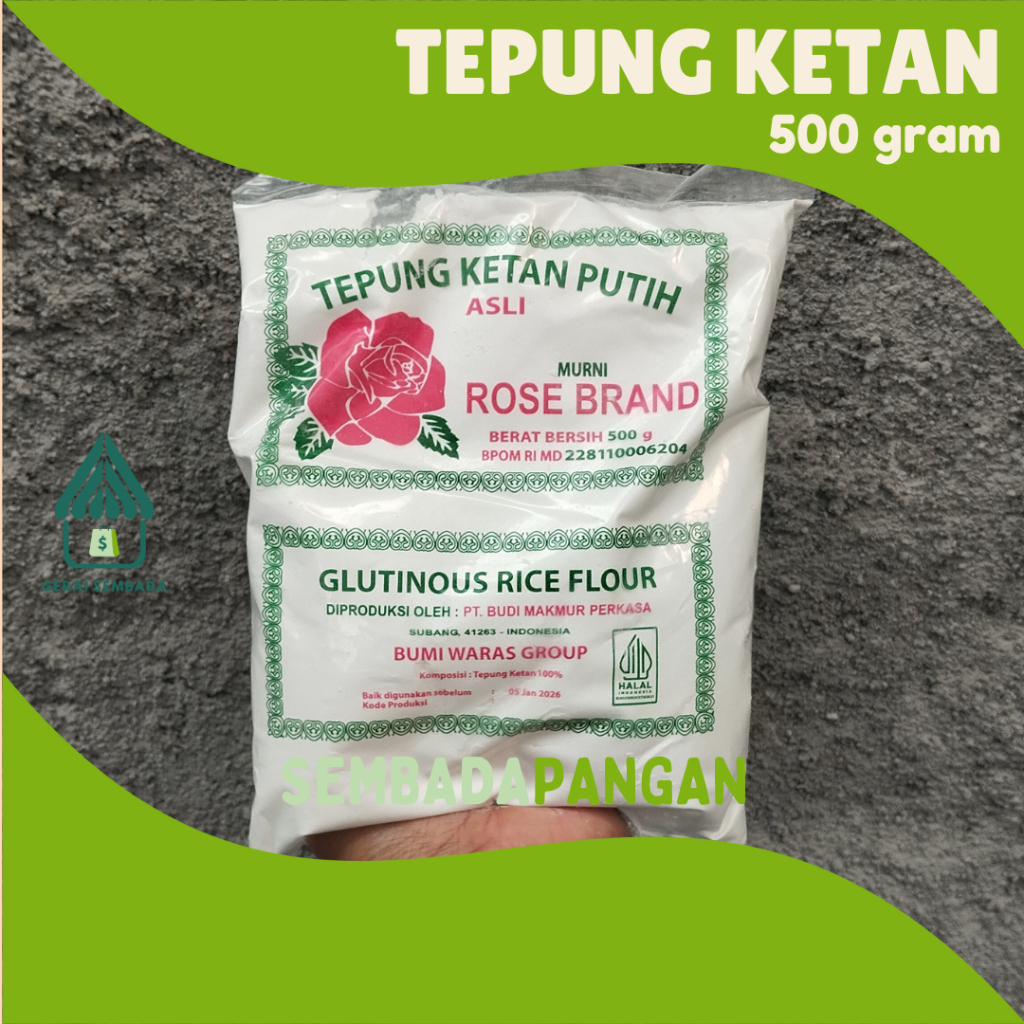 

Tepung Ketan Putih ROSE BRAND 500 gram - GERAI SEMBADA