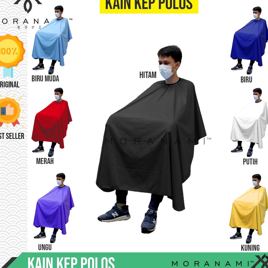 Kain Kep Kip Cukur Rambut Kain Pangkas Rambut Motif Warna Polos