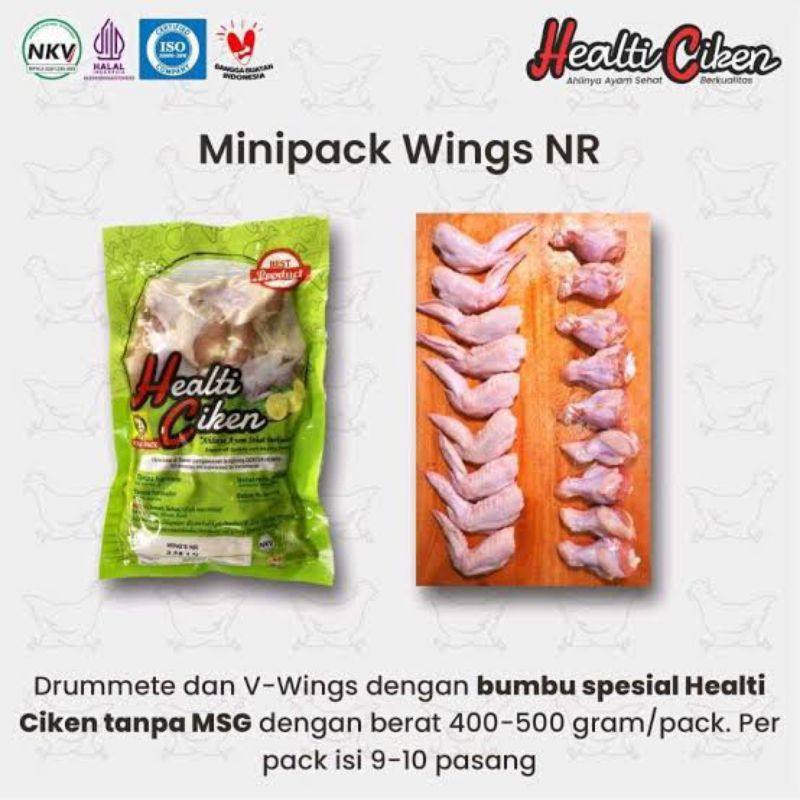 

Minipack wings NR 400-500 gr Healti Ciken | minipack HC wings NR 400-500gr