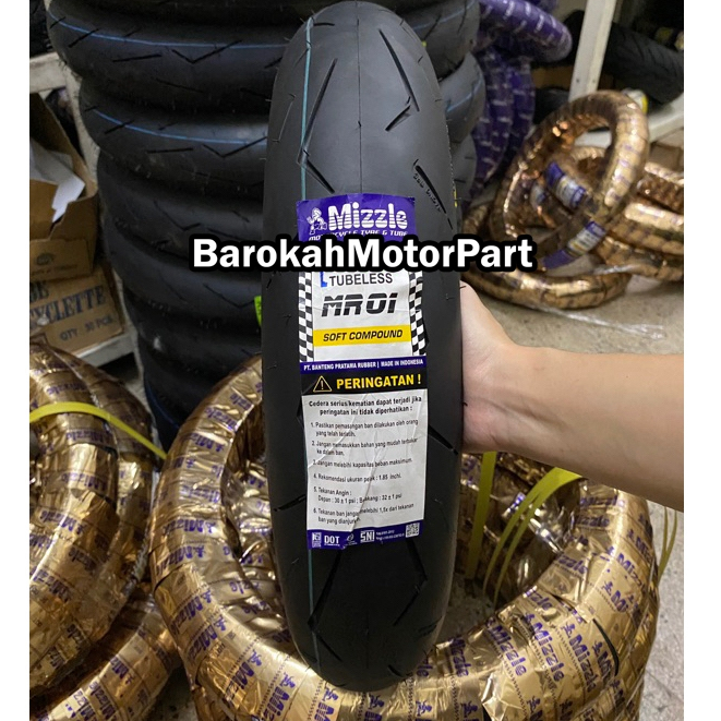 BAN DONAT MATIC TUBELESS 90/80 RING 14 MIZZLE MR01 SOFT COUMPOND BAN MOTOR MATIC DEPAN / BELAKANG VA