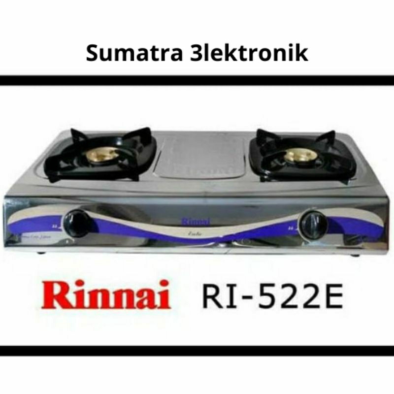 Kompor Gas Rinnai 2 Tungku RI-522E / 522E