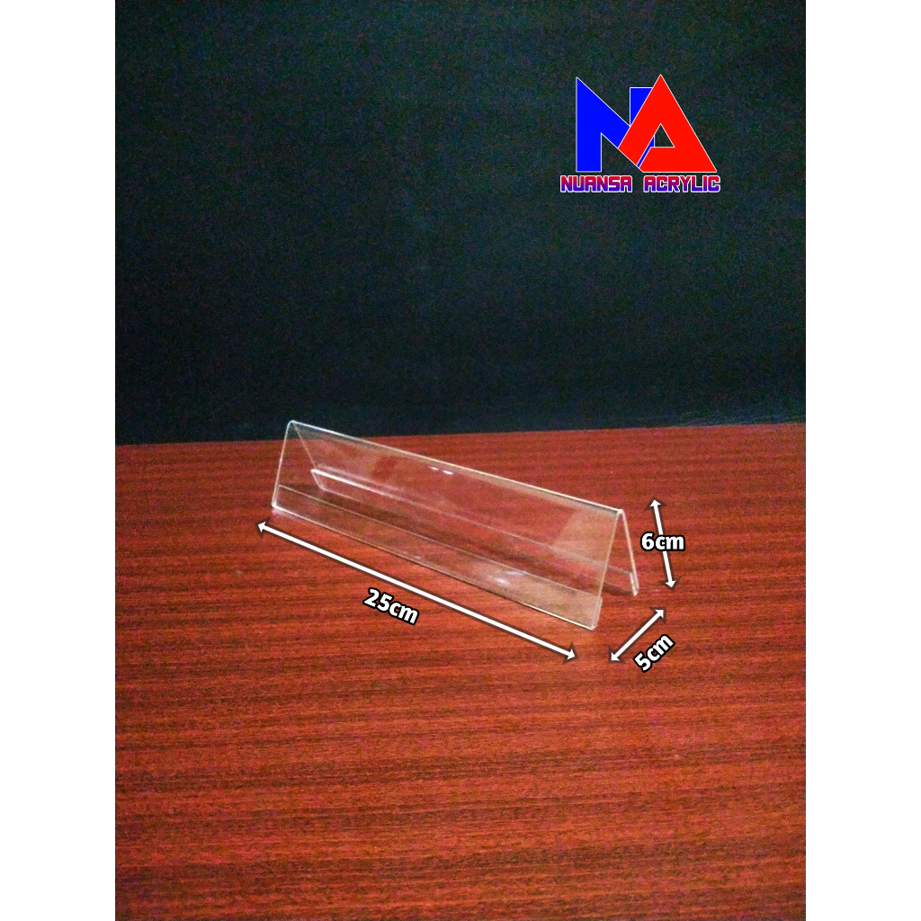AKRILIK NAME PLAT TAG PAPAN NAMA MEJA MIKA MEJA PANITIA DESK NAME TAG TEBAL 2mm