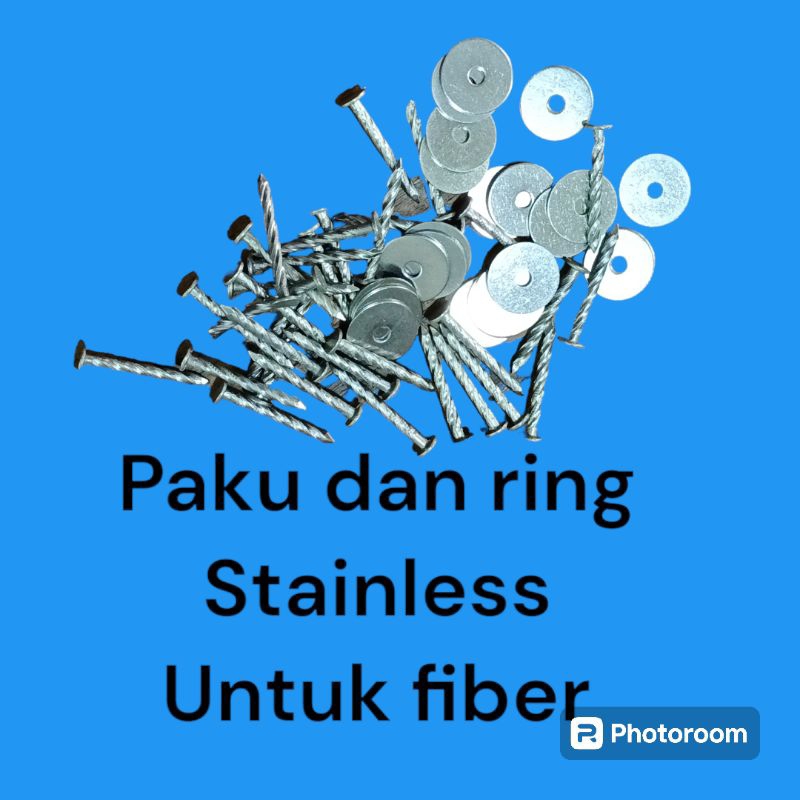 Paket 1 kg Paku fiber stainless + Ring fiber stainless