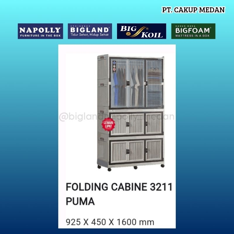 Lemari Pakaian Plastik Napolly Folding Cabine 3211