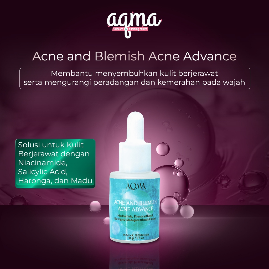 AQMA SKINCARE - Serum Acne Blemish Advance / Serum Jerawat & Blemish / Niacinamide / Salicylic Acid 