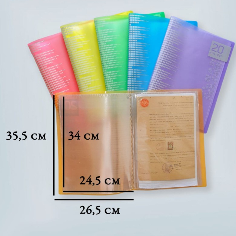 Clear Holder Folio Isi 40 Lembar Dokumen Keepeer  Map File Map Dokumen Plastik File Folder Warna Map