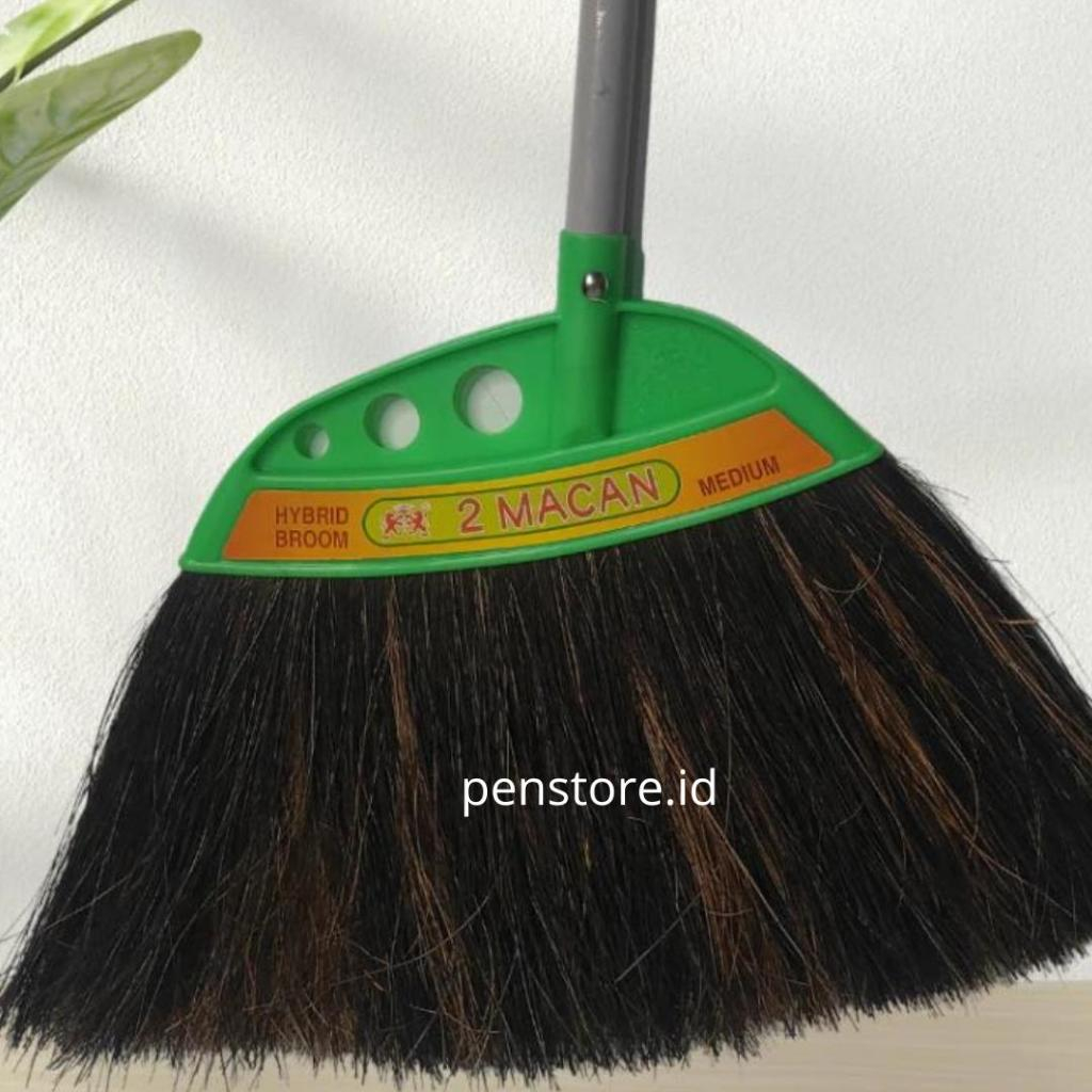 (pcs) Sapu Ijuk Dua Macan Kipas family hibrid original / Sapu Kipas 2 Macan Kelelawar