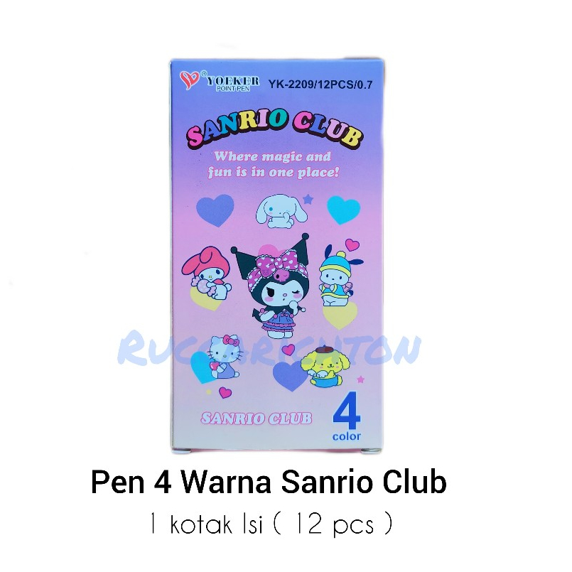 

PEN 4 WARNA YK 2209 SANRIO CLUB