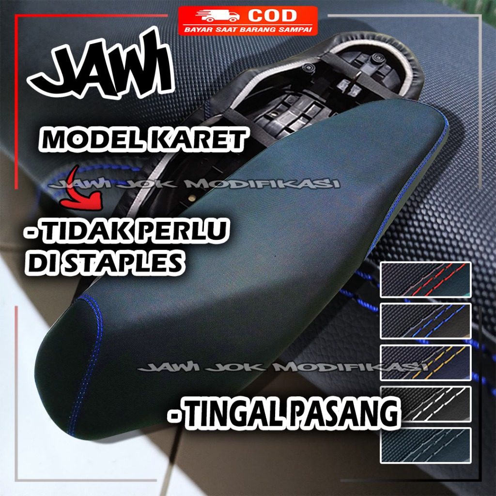 KULIT JOK MOTOR EMBOS POLOS JAHIT SAMPING-VARIO SCOOPY-FINO-JUPITER-VEGA-BEAT-KHARISMA-SUPRA