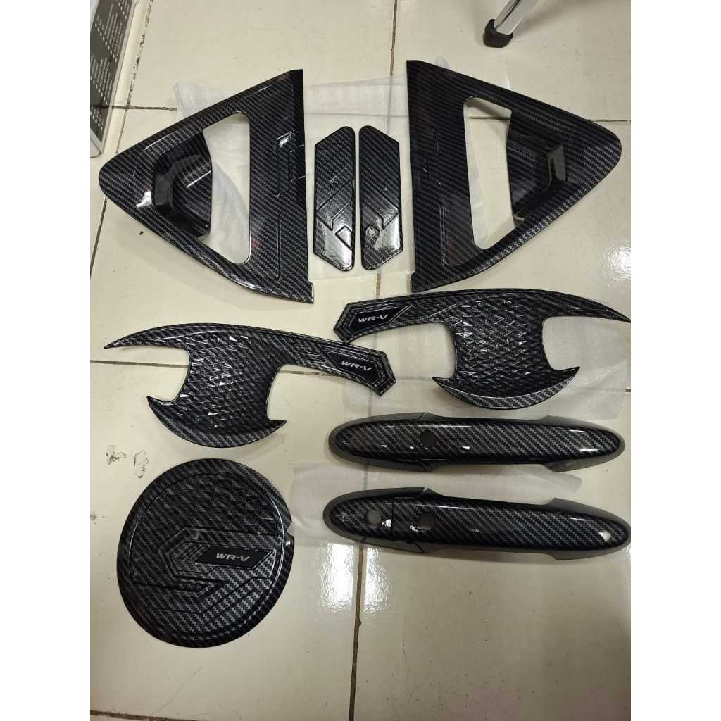 Paket outer handle + tank cover wrv hitam/carbon