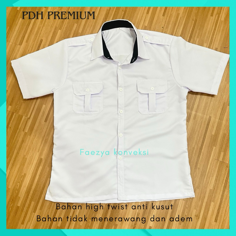 [READY STOK] KEMEJA PUTIH PNS PRIA / PDH PUTIH PNS PRIA / KEMEJA DINAS PUTIH PNS PRIA / PDH putih le