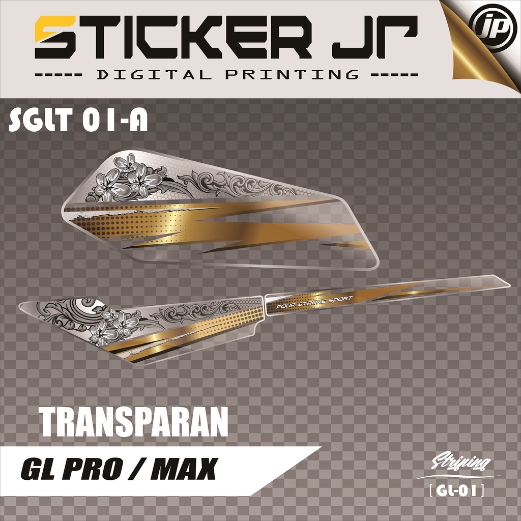 Striping Transparan GL PRO/Max Variasi Transparan - Stiker Honda GL PRO Transparan - SGL-UV