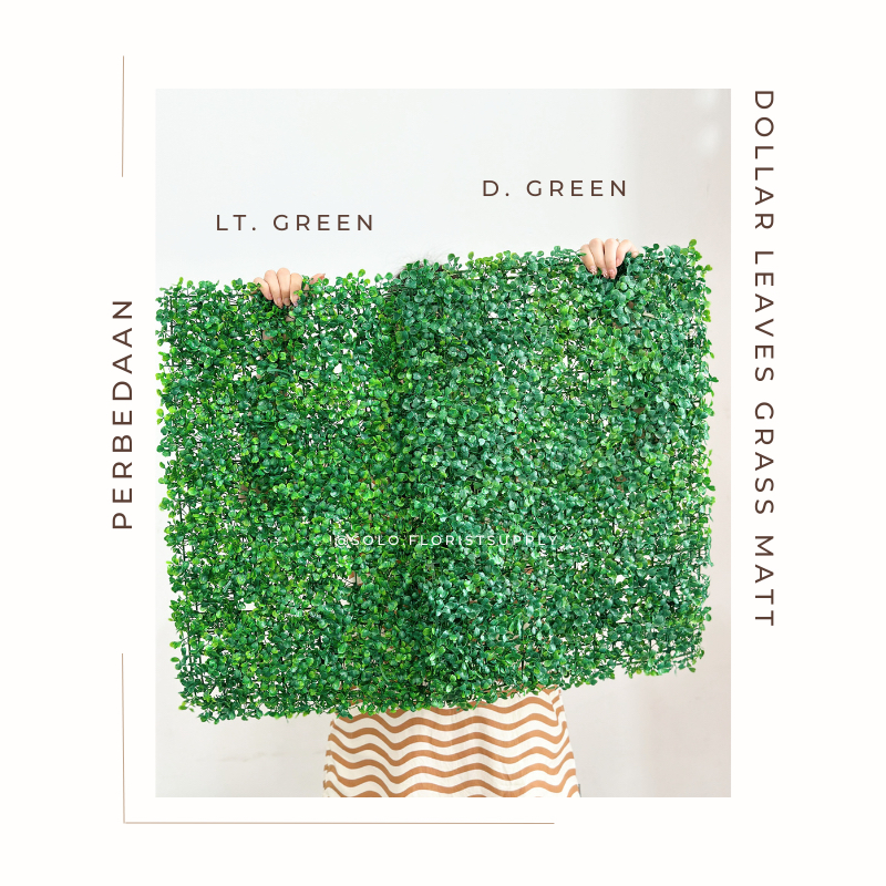 GRASS MAT SINTETIC / Daun alaska / Daun diNding / Dekorasi cafe papan daun papan rumput sintetis rum