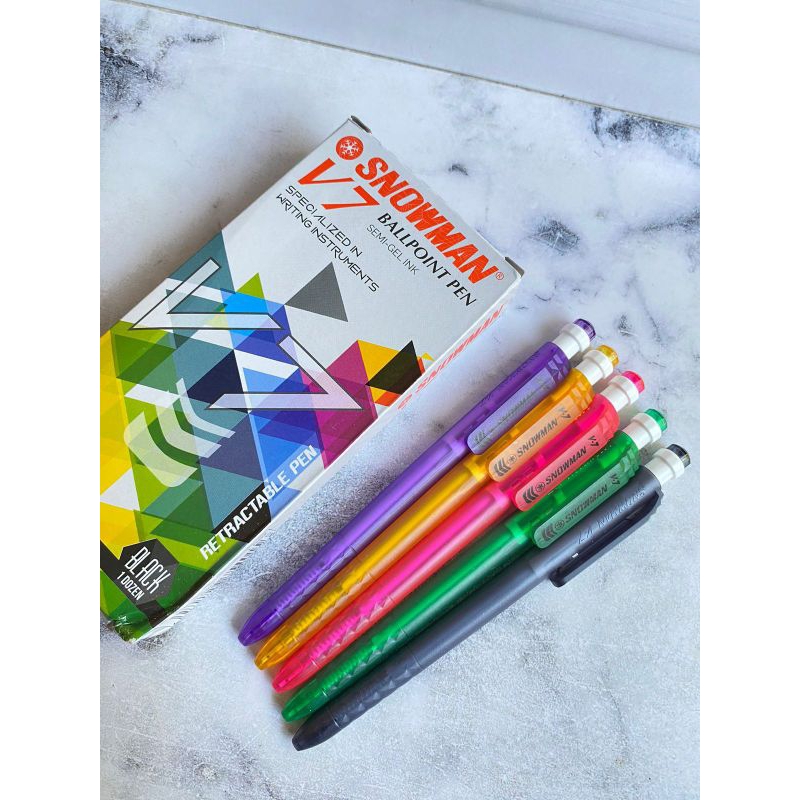 

PEN SNOWMAN V7/ Ballpoint snowman V7/ pulpen snowman V7 (12pcs)