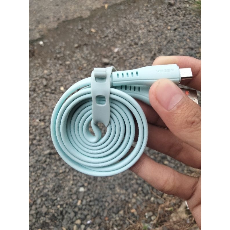 KABEL CHARGER VEGER MICRO GEPENG 100 CM FAST CHARGING