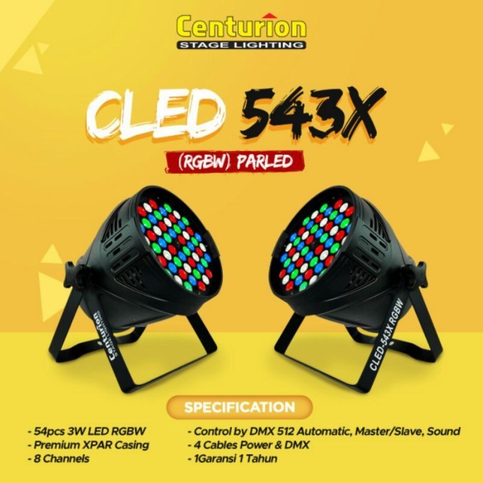 Parled 54x3 watt RGBW Centurion - CLED 543x