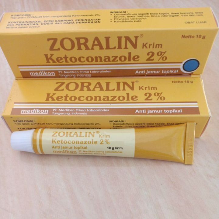 ZORALIN ketoconazole - Salep Obat Gatal Selangkangan - Kurap - Kadas - Eksim - Kutu Air - Panu Palin