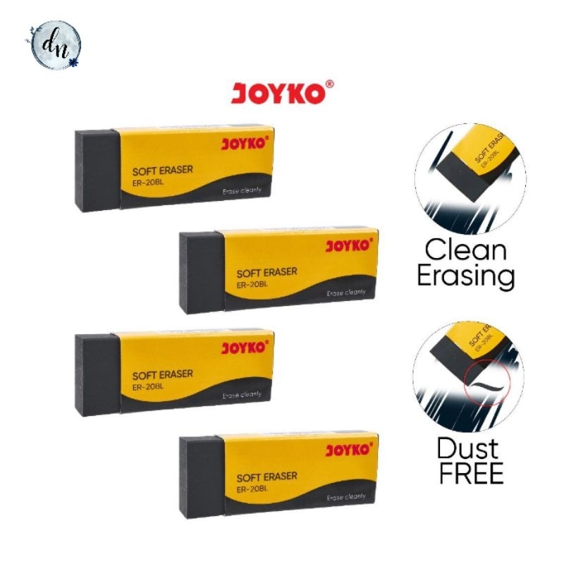 

(1 Pcs) Penghapus Joyko Hitam Besar ER-B20BL | Eraser Ecer 1 Pcs