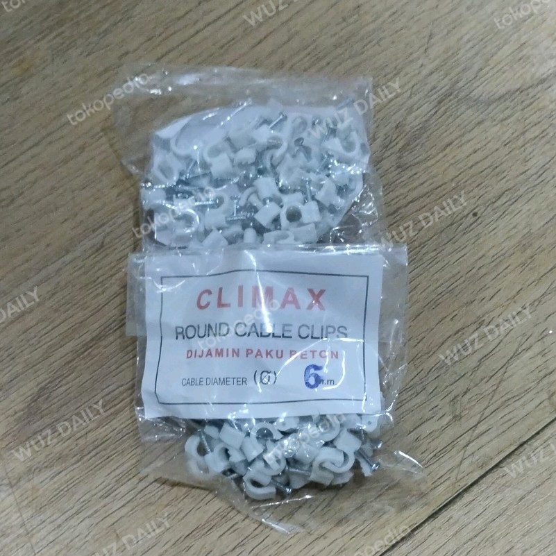 Klem Plastik Kabel Listrik Paku Beton - 6mm