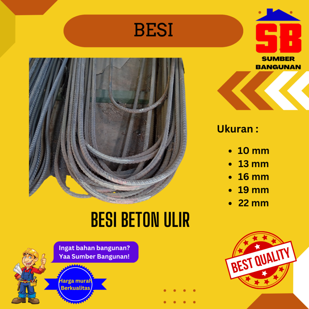 BESI BETON ULIR SNI 10 13 16 19 FULL BEHEL
