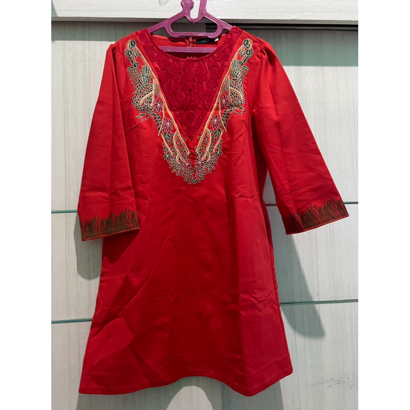 PL blouse Velasco merah