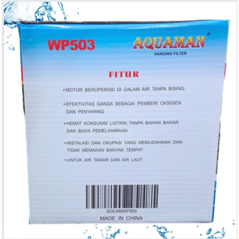 AQUAMAN WP 503 POMPA AQUARIUM HANGING FILTER