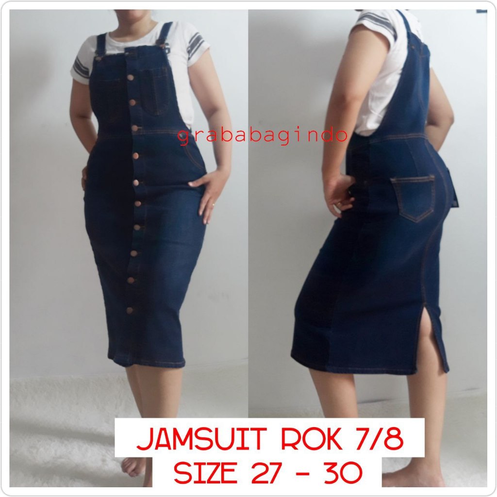 ROK JAMSUIT 7per8 / JUMPSUIT ROK SELUTUT SIZE 27 - 30  / BAJU KODOK REMAJA