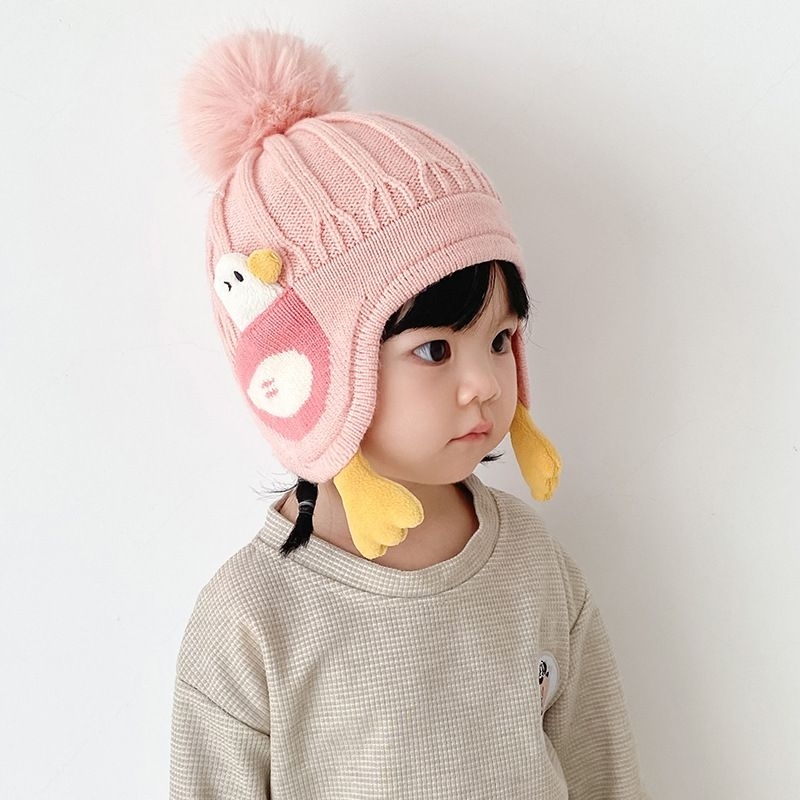 Topi rajut Anak gambar Bebek