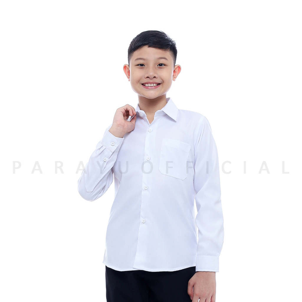 Parayu - Kemeja Putih Anak Lengan Panjang