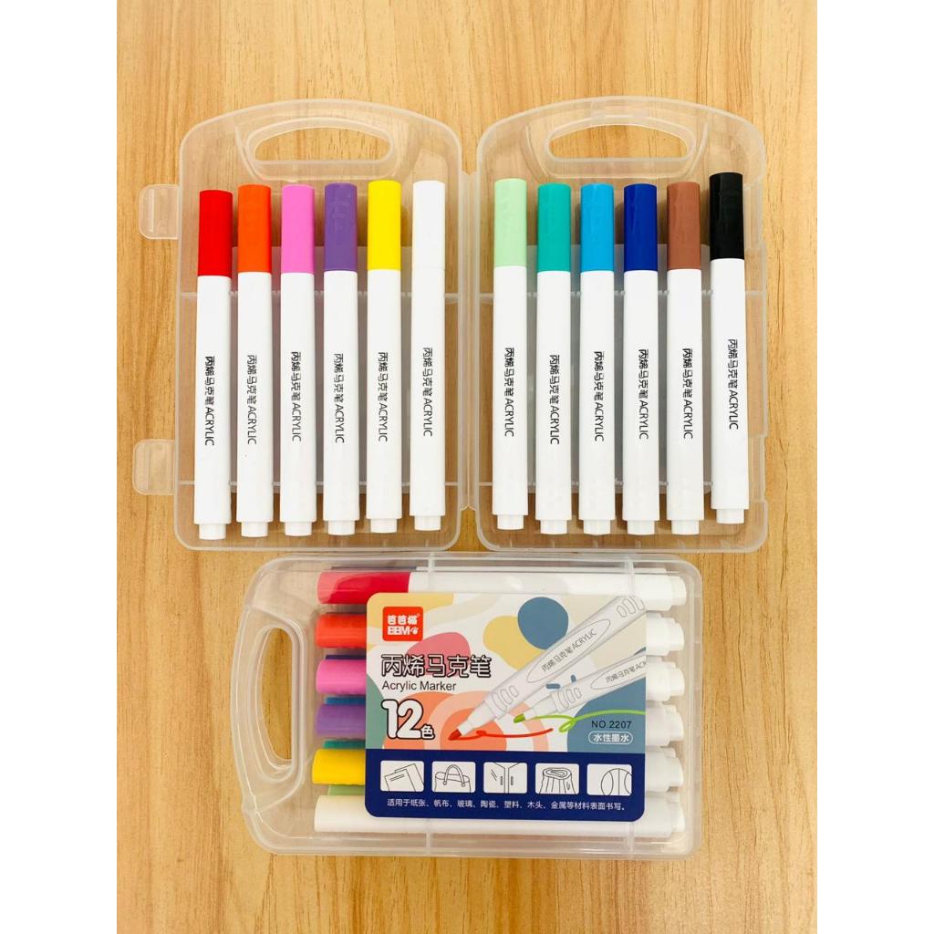 

Acrylic Markers Set Spidol 12 Warna