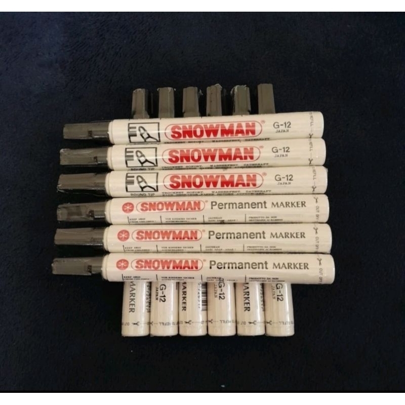 

6pcsSPIDOL SNOWMAN PERMANEN G12 isi 6pcs
