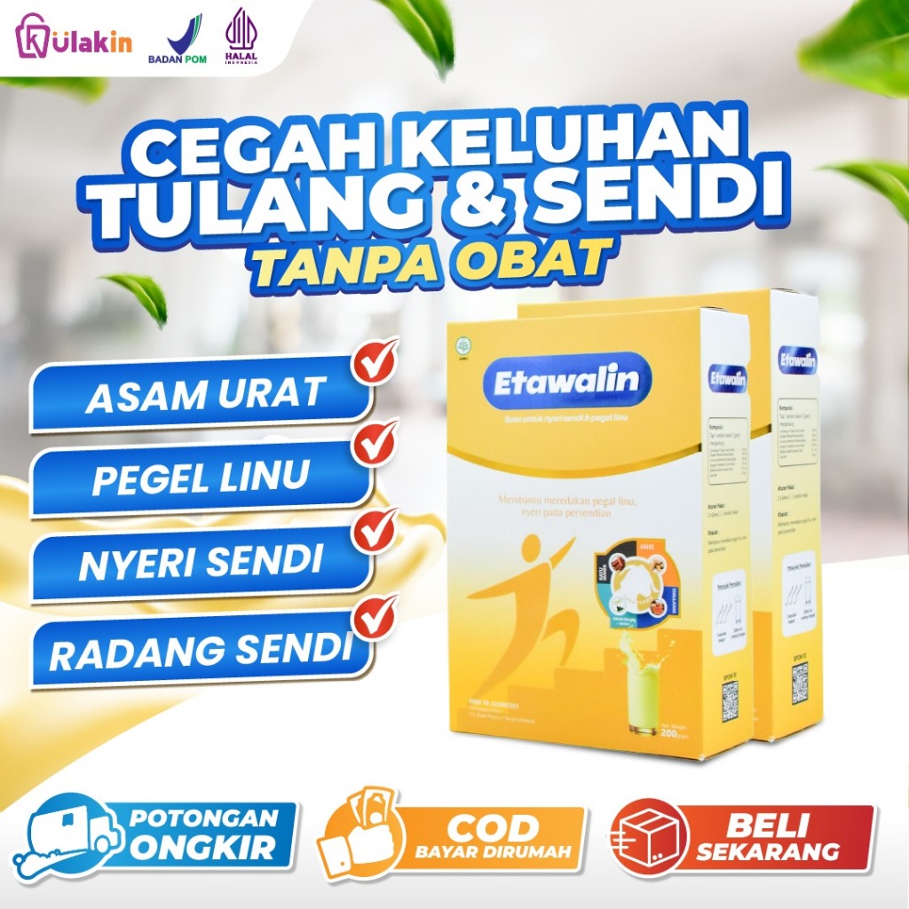 

Paket 5 Etawalin | Susu Sendi dan Tulang Susu Kambing Etawalin Bantu Atasi Nyeri Sendi, Pegal Linu, Pengeroposan Tulang, sakit pinggang, sakit punggung dan Sakit Lutut Kulakin