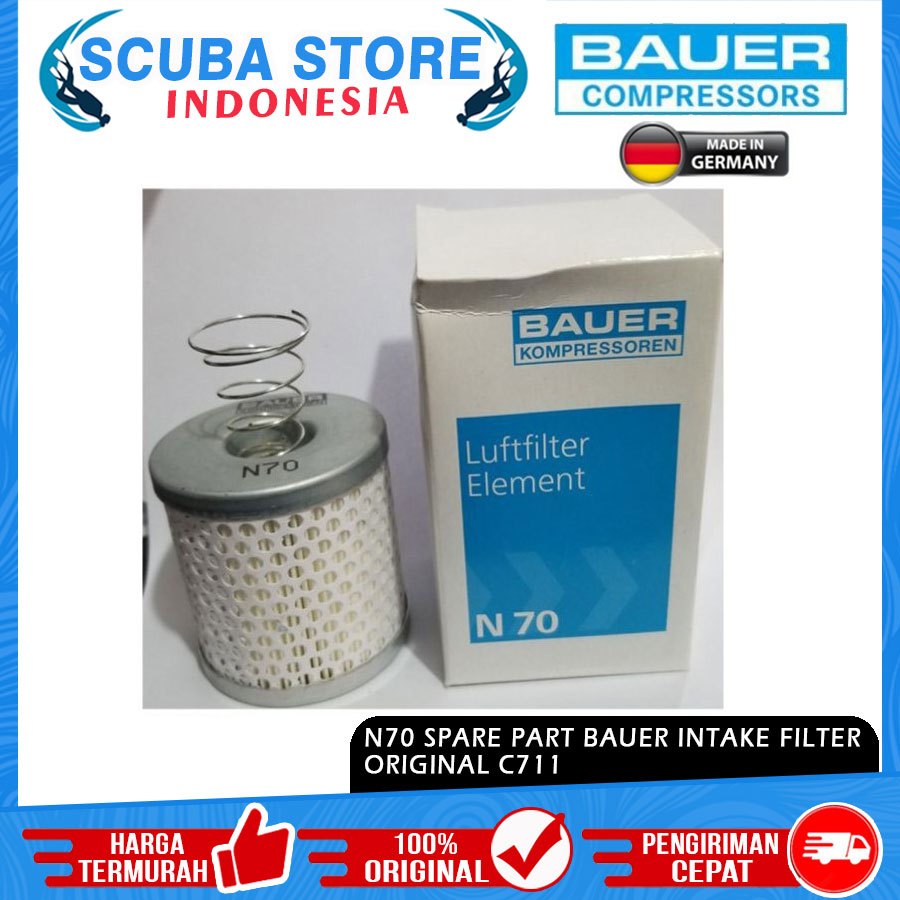 N70 Spare Part Intake Filter Compressor Bauer C711 Kompresor Pengisian Tabung Selam Breathing Air Or