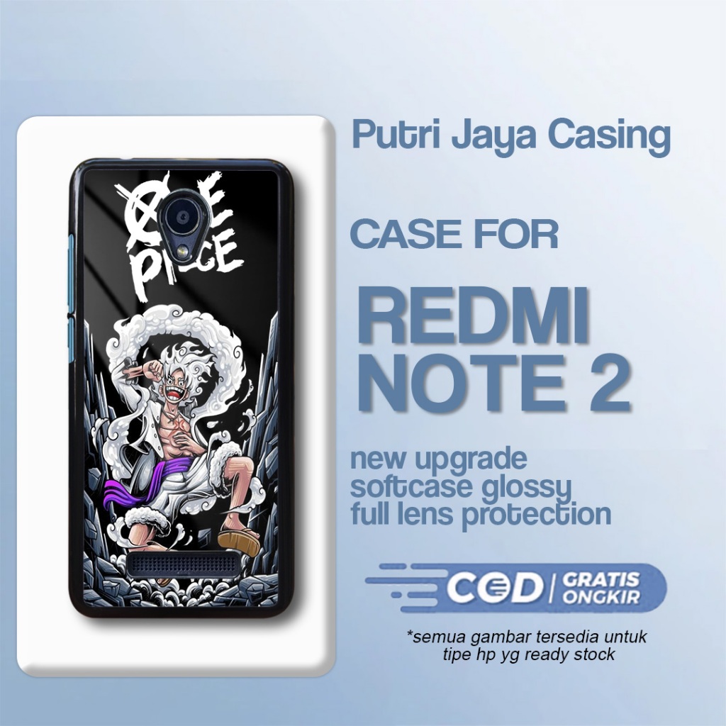 Case Redmi Note 2 Terbaru - Redmi Note 2  - Motif Luffy Gear 05 Baru Cute - Hardcase Premium Glossy 
