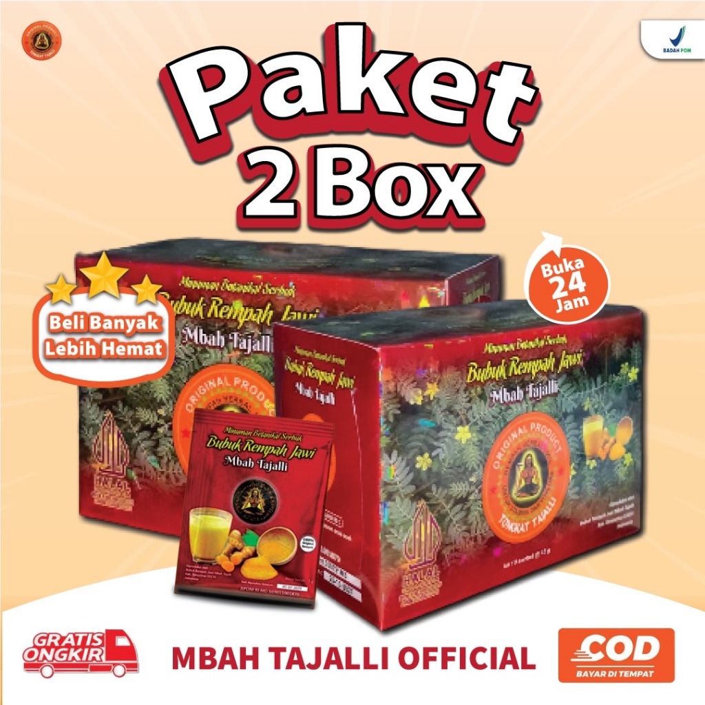 

2 BOX ( 20 SACHET ) BUBUK REMPAH JAWI TONGKAT MBAH TAJALLI 100% ORIGINAL