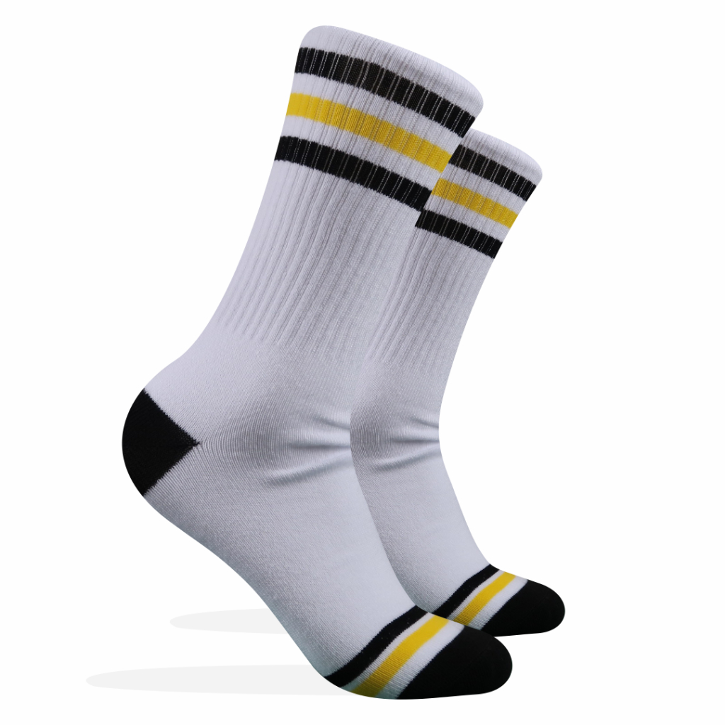 Kaos Kaki Oldschool - Kaos Kaki Skate - Motif Garis G55 - 4LAYER BENANG